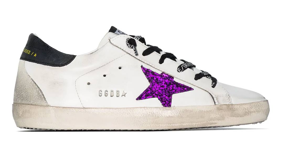Golden Goose Superstar Leather Trainers - White/Purple/Black